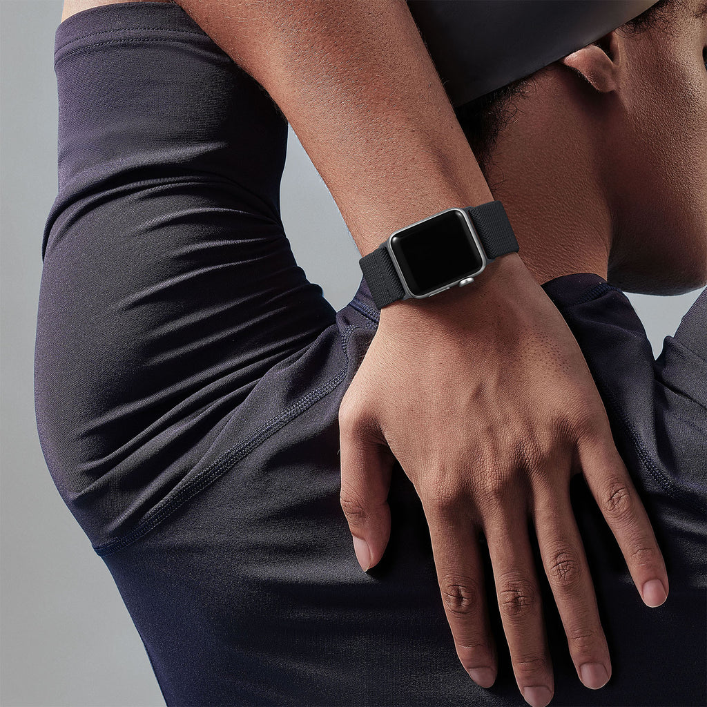 Adorve Stretchy Band Compatible with Apple Watch Bands Ultra 3/2/1 49mm 46mm 45mm 44mm 42mm 41mm 40mm 38mm Men Women, Soft Nylon Elastic Braided Strap for iWatch Series 11/10/9/8/7/6/5/4/3/SE1-3
